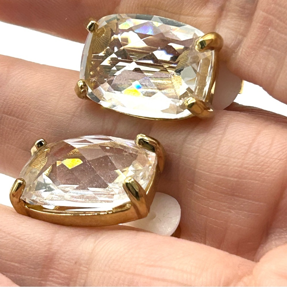 Swarovski Crystal Cushion Cut Earrings - Picture 2 of 3